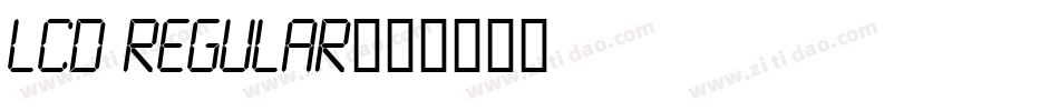 LCD Regular字体转换